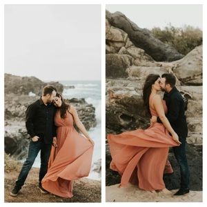 Special Occasion Maxi Dress - Rusty Rose/Terra-cotta - Large